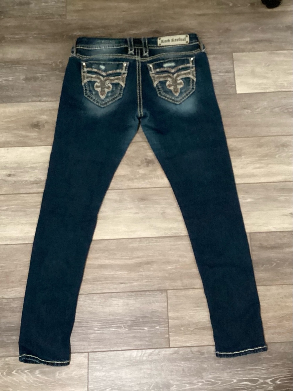 Rock Revival Sapphire Easy Skinny Jeans with Embroidered Pockets - Picture 3 of 7